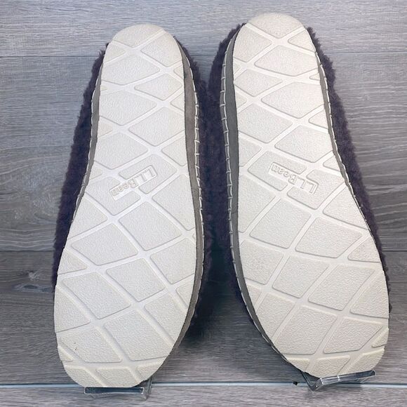 L.L.Bean Cozy Sherpa Fleece Plum Purple Women’s Sz 10M Slip On Slipper Booties - Picture 7 of 11